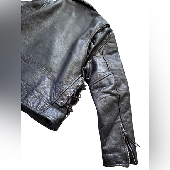 Vintage Hudson Genuine Leather Jacket Motorcycle Size 48? Vtg Riding Lined - Picture 12 of 12